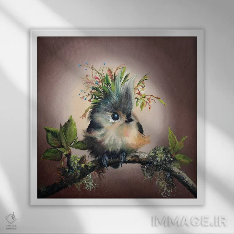 تابلو اسپایک (نام یا به معنای میخ) اثر کری گولر - نمای قابدار سفید