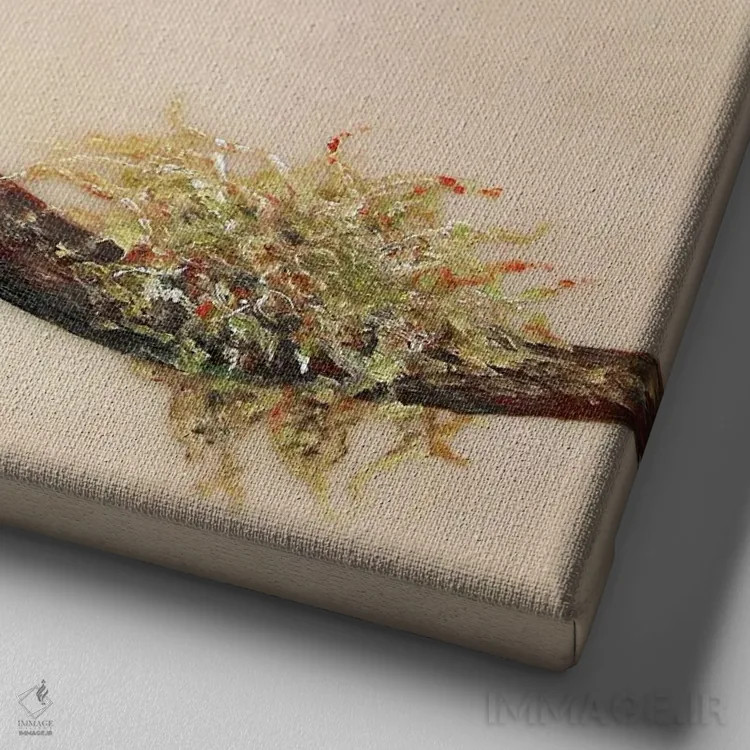 تابلو ایووِن (نام شخص) اثر کری گولر - نمای نزدیک بافت بوم