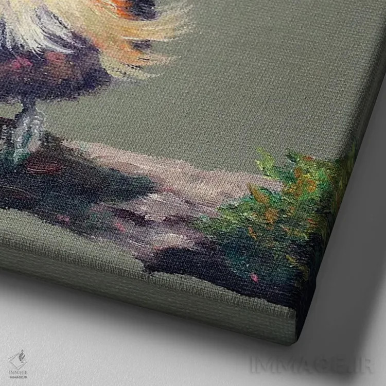 تابلو تالیا (نام شخص) اثر کری گولر - نمای نزدیک بافت بوم
