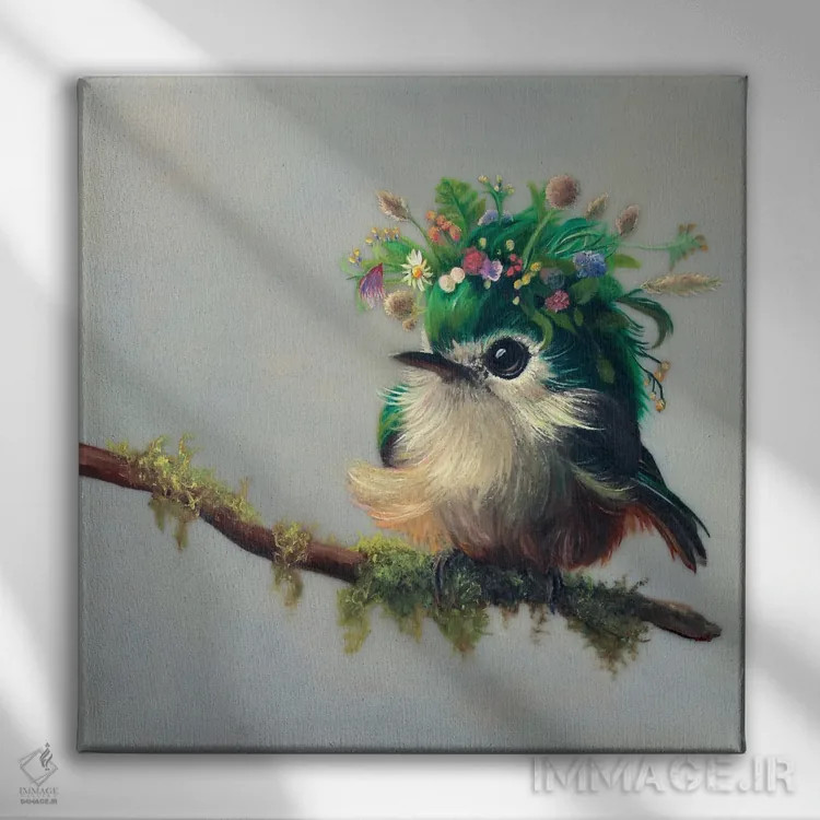 تابلو زمرد اثر کری گولر - نمای روبهرو روی دیوار