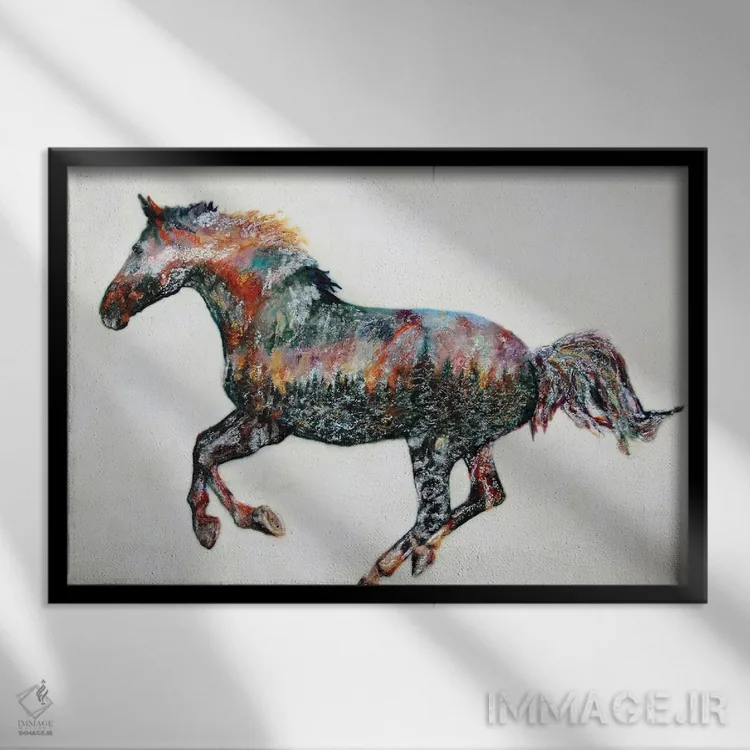 تابلو دونده ابری اثر کری گولر - نمای قابدار مشکی
