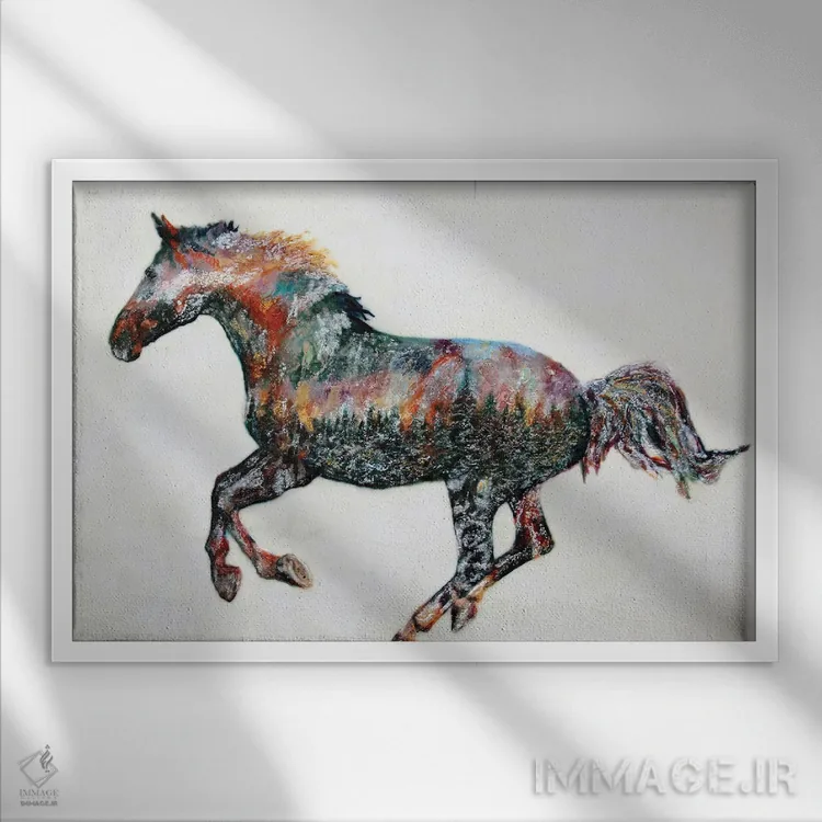 تابلو دونده ابری اثر کری گولر - نمای قابدار سفید