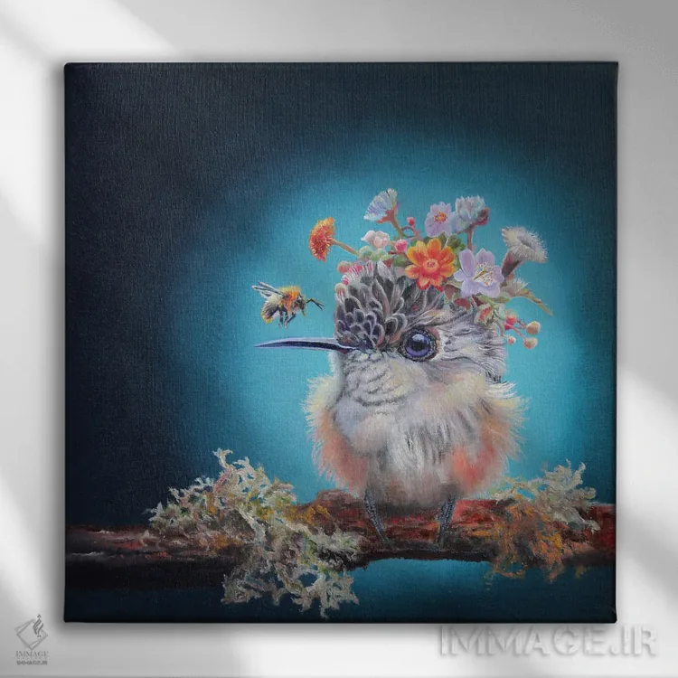 تابلو ژیزل (نام شخص) اثر کری گولر - نمای روبهرو روی دیوار