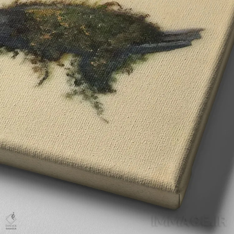 تابلو هلن (نام شخص) اثر کری گولر - نمای نزدیک بافت بوم