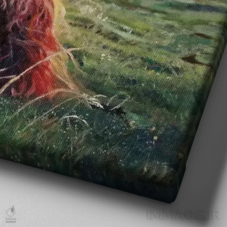 تابلو فابیو (نام شخص) اثر کری گولر - نمای نزدیک بافت بوم