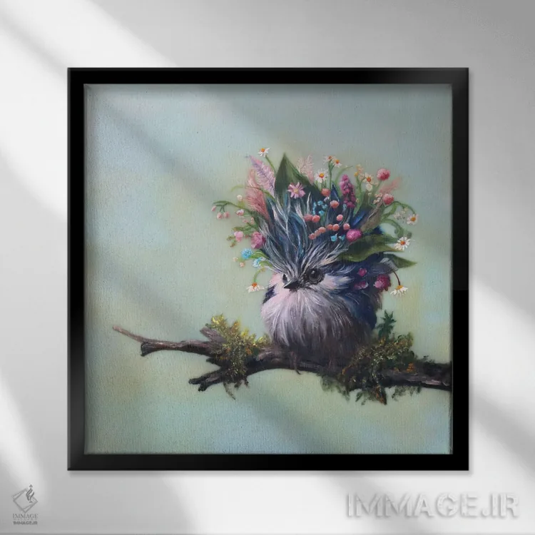 تابلو گریفین (موجود افسانهای/نام) اثر کری گولر - نمای قابدار مشکی