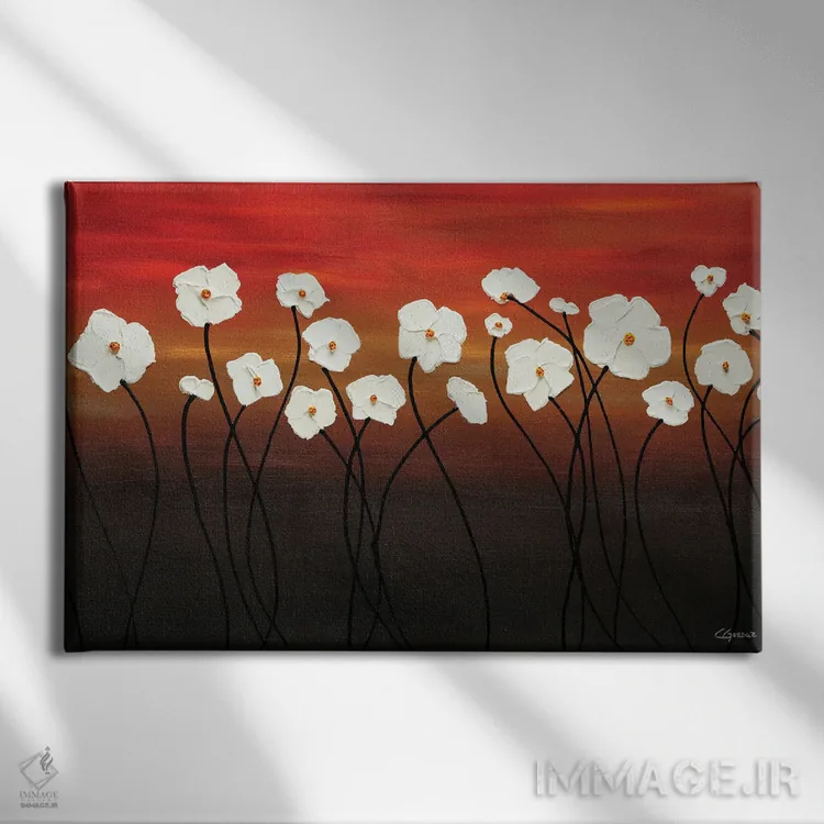 تابلو رؤیاهای سفید اثر کارمن گودز - نمای روبهرو روی دیوار