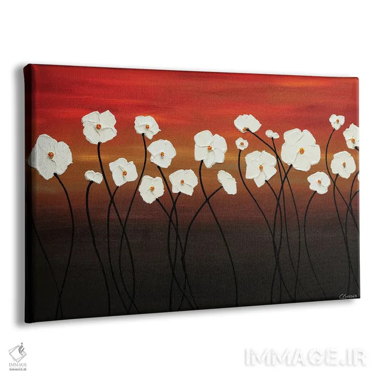 تابلو رؤیاهای سفید اثر کارمن گودز - نمای پرسپکتیو محصول