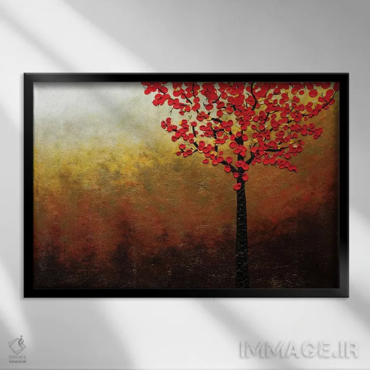 تابلو بر فراز تپه اثر کارمن گودز - نمای قابدار مشکی