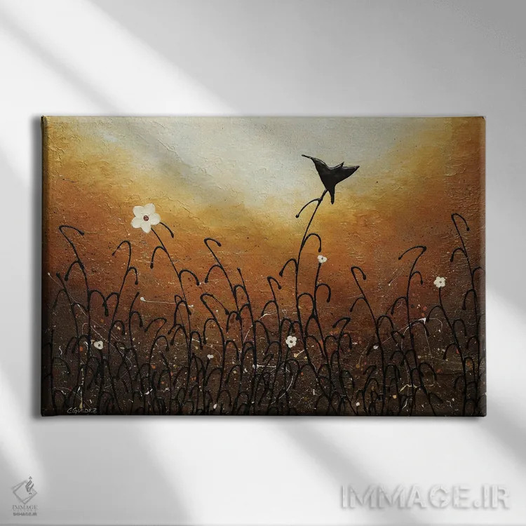 تابلو زیر لب آهنگ خواندن اثر کارمن گودز - نمای روبهرو روی دیوار