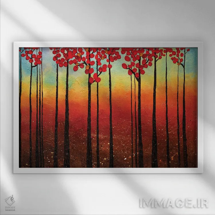 تابلو بهار پیش رو اثر کارمن گودز - نمای قابدار سفید