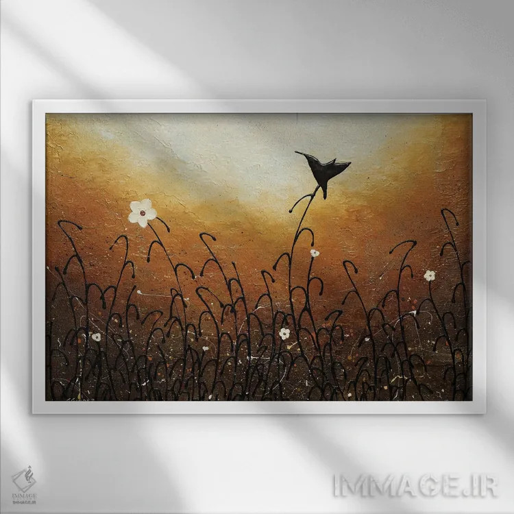 تابلو زیر لب آهنگ خواندن اثر کارمن گودز - نمای قابدار سفید