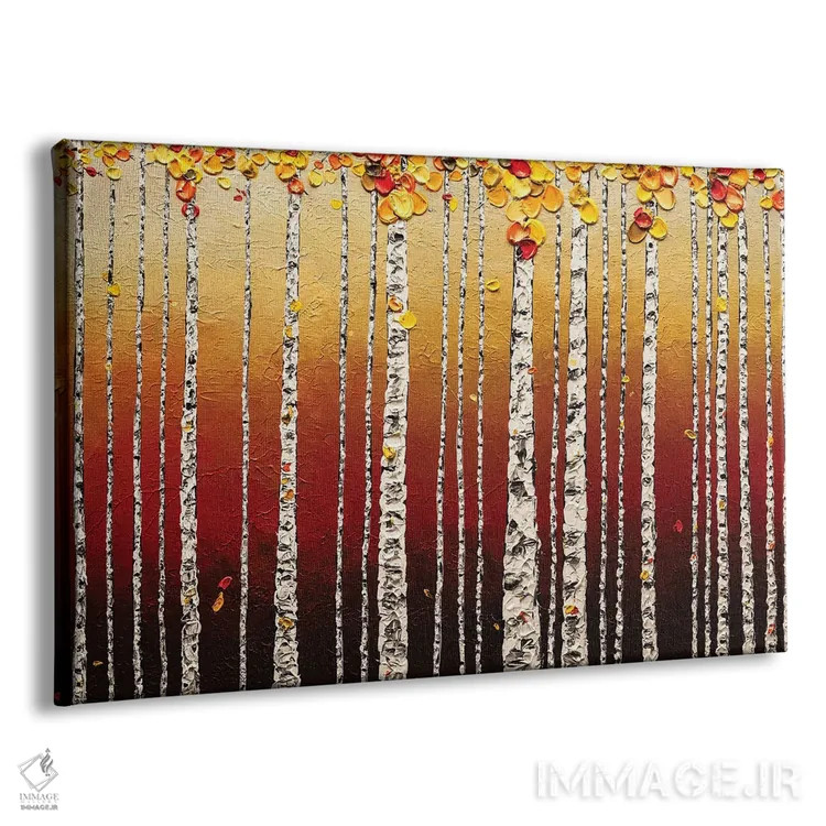 تابلو درختان غان اثر کارمن گودز - نمای پرسپکتیو محصول