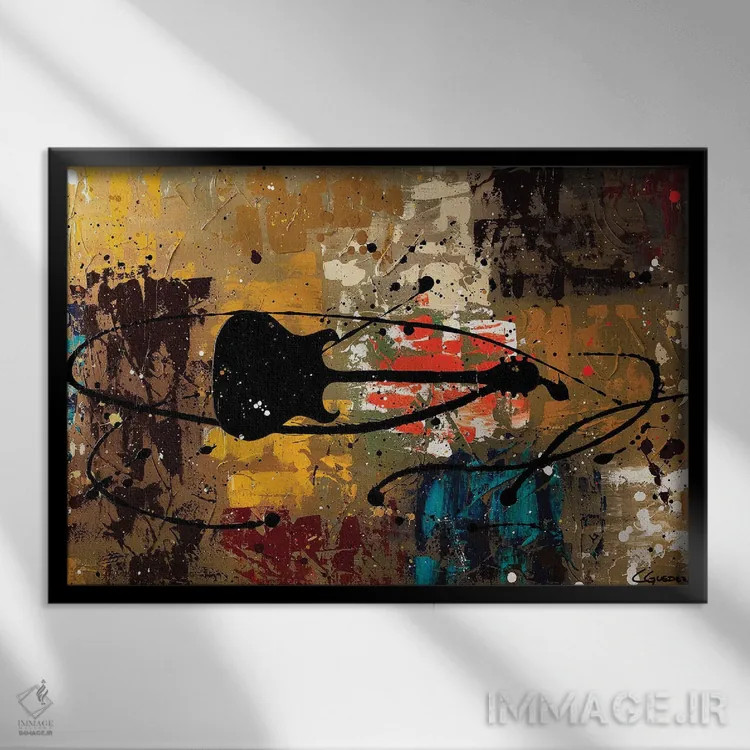 تابلو ستارهٔ راک باش اثر کارمن گودز - نمای قابدار مشکی