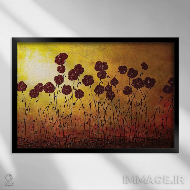 تابلو دره پاییزی اثر کارمن گودز - نمای قابدار مشکی