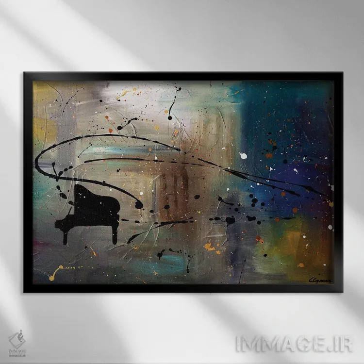 تابلو شب جز اثر کارمن گودز - نمای قابدار مشکی