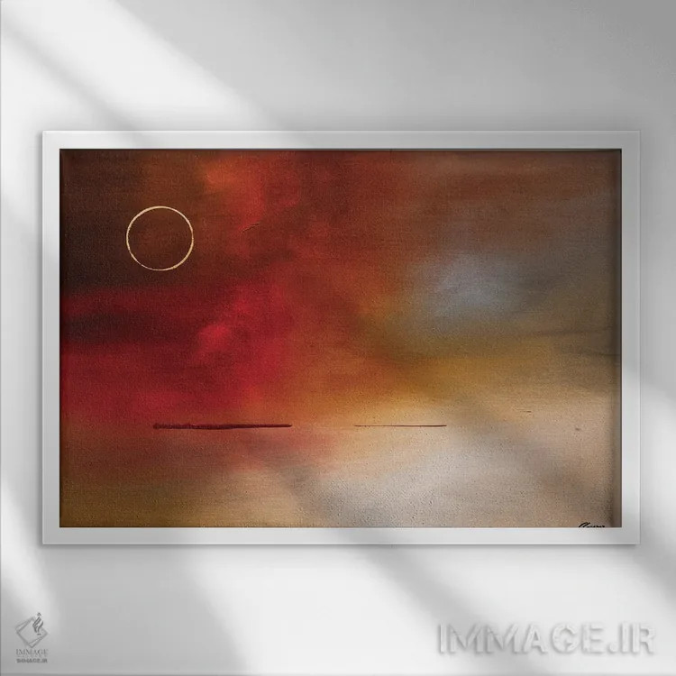 تابلو کسوف اثر کارمن گودز - نمای قابدار سفید