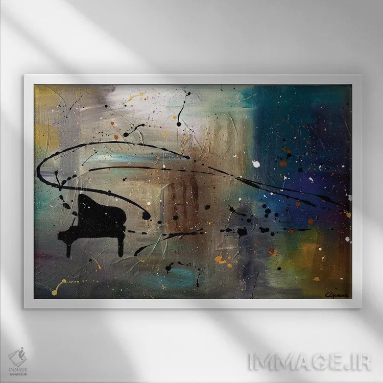 تابلو شب جز اثر کارمن گودز - نمای قابدار سفید