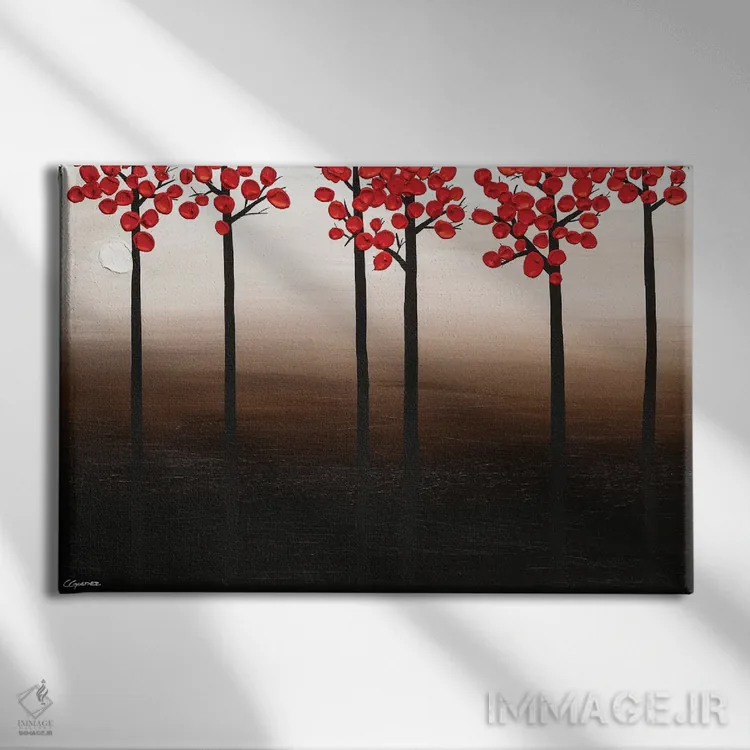 تابلو منظرهٔ مدرن اثر کارمن گودز - نمای روبهرو روی دیوار