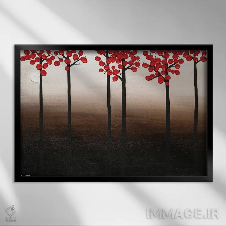 تابلو منظرهٔ مدرن اثر کارمن گودز - نمای قابدار مشکی