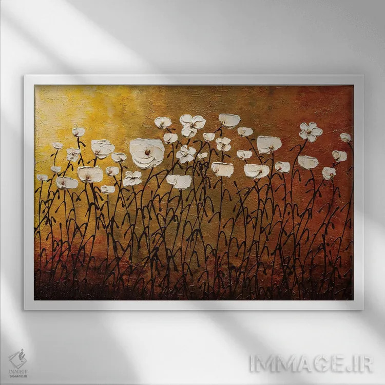 تابلو باغ گیاهشناسی اثر کارمن گودز - نمای قابدار سفید