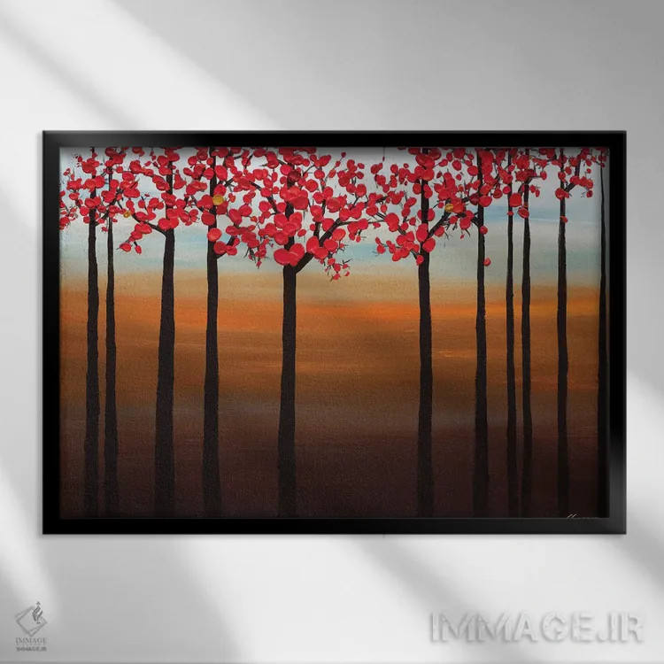 تابلو بهشت ساحلی اثر کارمن گودز - نمای قابدار مشکی