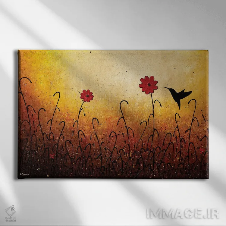 تابلو الهام شیرین اثر کارمن گودز - نمای روبهرو روی دیوار