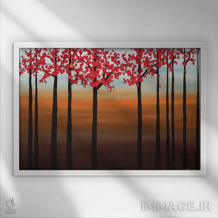 تابلو بهشت ساحلی اثر کارمن گودز - نمای قابدار سفید