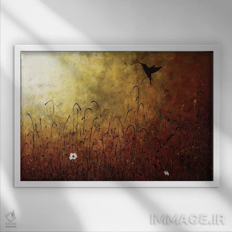 تابلو دنبال نور رفتن اثر کارمن گودز - نمای قابدار سفید