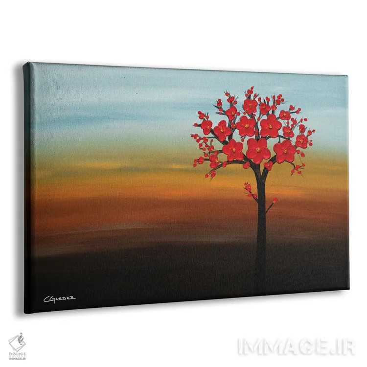 تابلو ساعت طلایی اثر کارمن گودز - نمای پرسپکتیو محصول