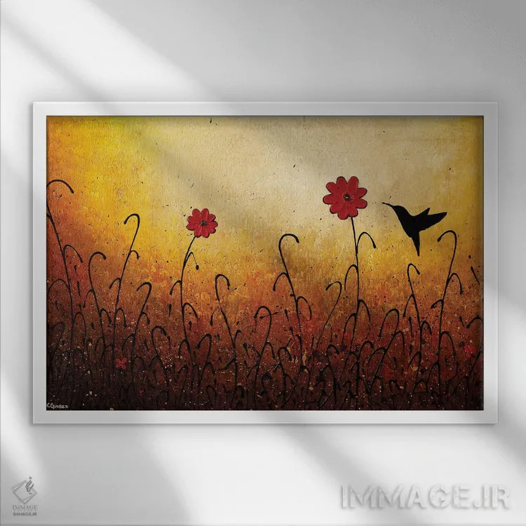 تابلو الهام شیرین اثر کارمن گودز - نمای قابدار سفید