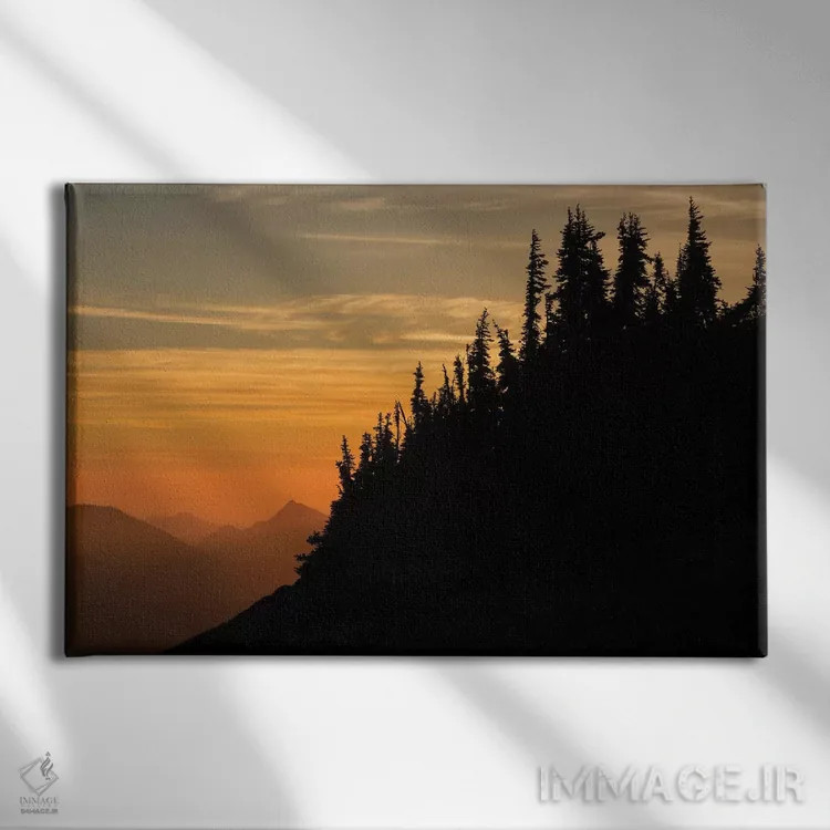 تابلو غروب آلپ المپیک اثر کن آرچر - نمای روبهرو روی دیوار