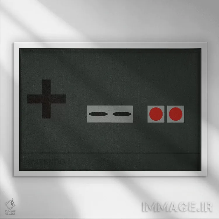 تابلو نینتندو (شرکت بازیسازی ژاپنی) اثر فایو بای فایو کالکتیو - نمای قابدار سفید