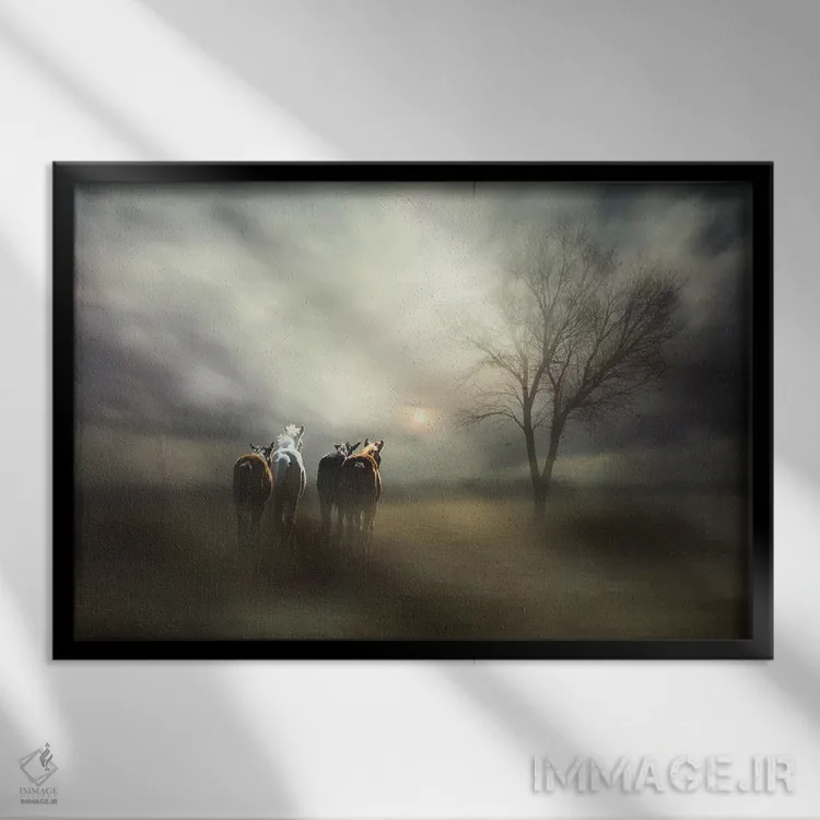 تابلو So We'Ll Follow The Sun...,چون شاید فردا باران بیاید، پس دنبال خورشید میرویم... اثر چارلاین گربر - نمای قابدار مشکی