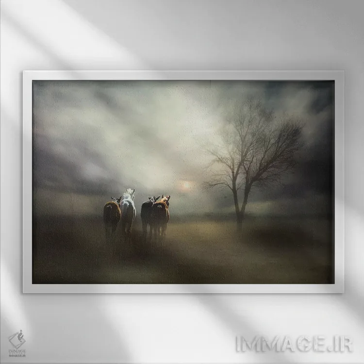 تابلو So We'Ll Follow The Sun...,چون شاید فردا باران بیاید، پس دنبال خورشید میرویم... اثر چارلاین گربر - نمای قابدار سفید
