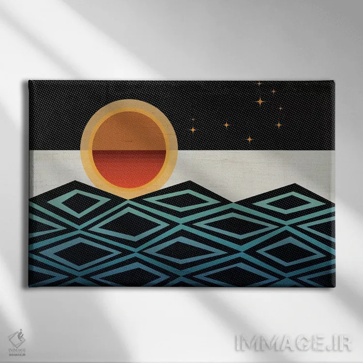 تابلو خوشه پروین (ستارگان) اثر چایا شرادر - نمای روبهرو روی دیوار