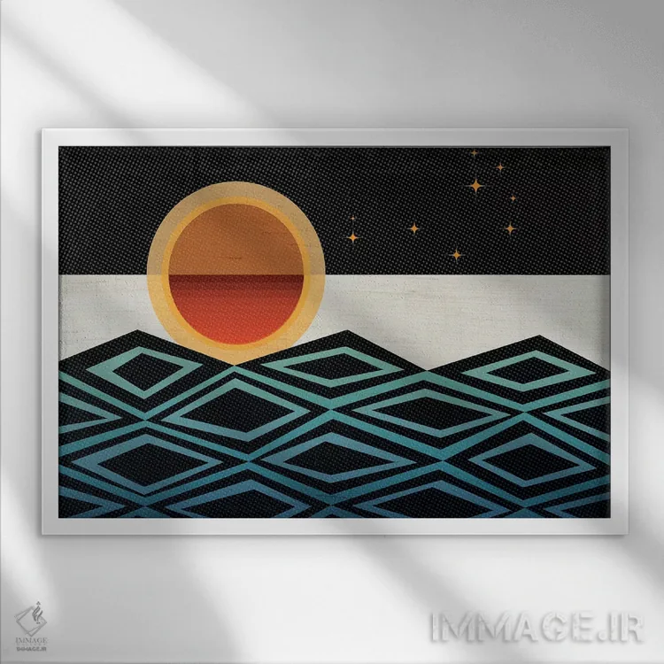 تابلو خوشه پروین (ستارگان) اثر چایا شرادر - نمای قابدار سفید