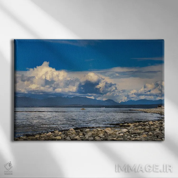 تابلو منظره از ساحل اثر چاک بردیک - نمای روبهرو روی دیوار