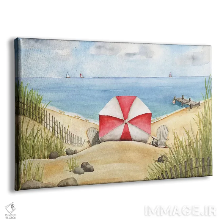 تابلو سرخوشی ساحل اثر کارول هالم - نمای پرسپکتیو محصول