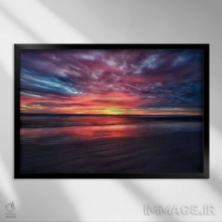 تابلو پالت طبیعت اثر چاک بردیک - نمای قابدار مشکی