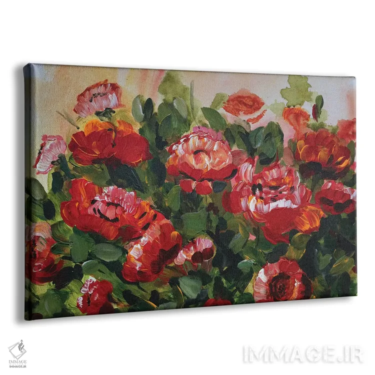 تابلو باغ شقایق قرمز اثر مارسی چپمن - نمای پرسپکتیو محصول