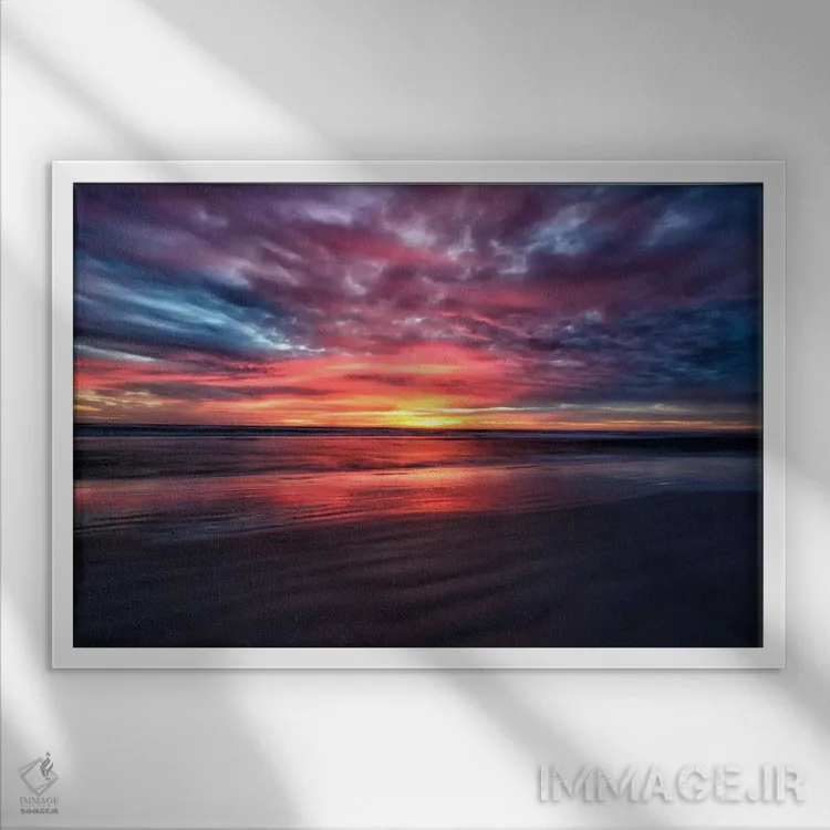 تابلو پالت طبیعت اثر چاک بردیک - نمای قابدار سفید