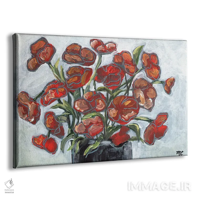 تابلو شقایقهای دستچین اثر مارسی چپمن - نمای پرسپکتیو محصول