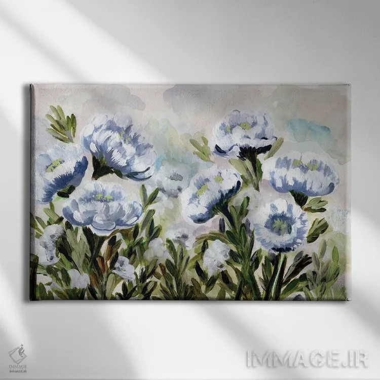 تابلو شکوفایی برای آبی اثر مارسی چپمن - نمای روبهرو روی دیوار