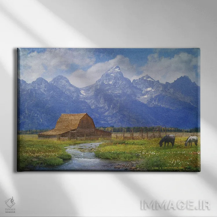 تابلو طویلهٔ مولتون اثر کریستوفر وست - نمای روبهرو روی دیوار