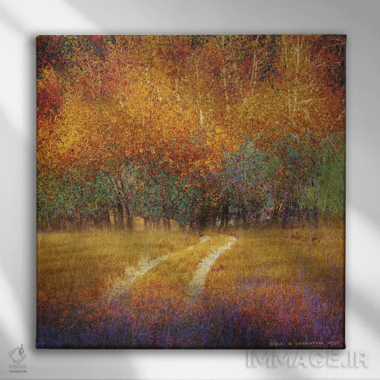 تابلو پنبههای روشن اثر کریستوفر وست - نمای روبهرو روی دیوار