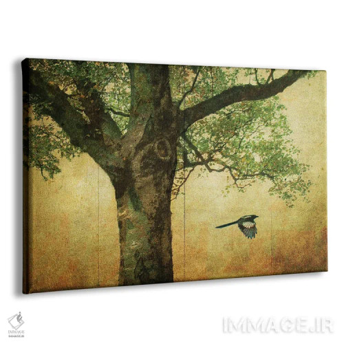 تابلو درخت بزرگ برگ طلایی اثر کریستوفر وست - نمای پرسپکتیو محصول