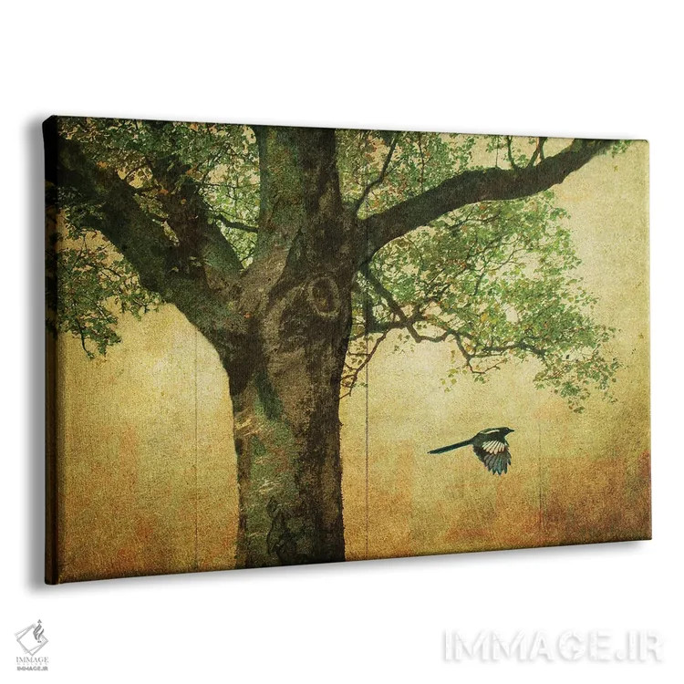 تابلو درخت بزرگ برگ طلایی اثر کریستوفر وست - نمای پرسپکتیو محصول