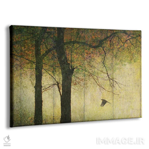 تابلو جنگل برگ طلایی اثر کریستوفر وست - نمای پرسپکتیو محصول