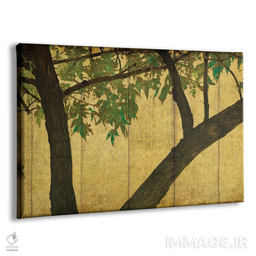 تابلو شاخههای برگ طلایی اثر کریستوفر وست - نمای پرسپکتیو محصول